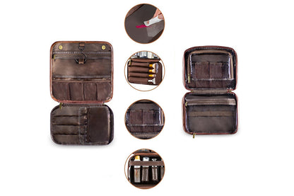 Hanging Toiletry Bag 3-in-1 Water-Resistant PU Travel Organizer Cosmetics Makeup Shaving Case
