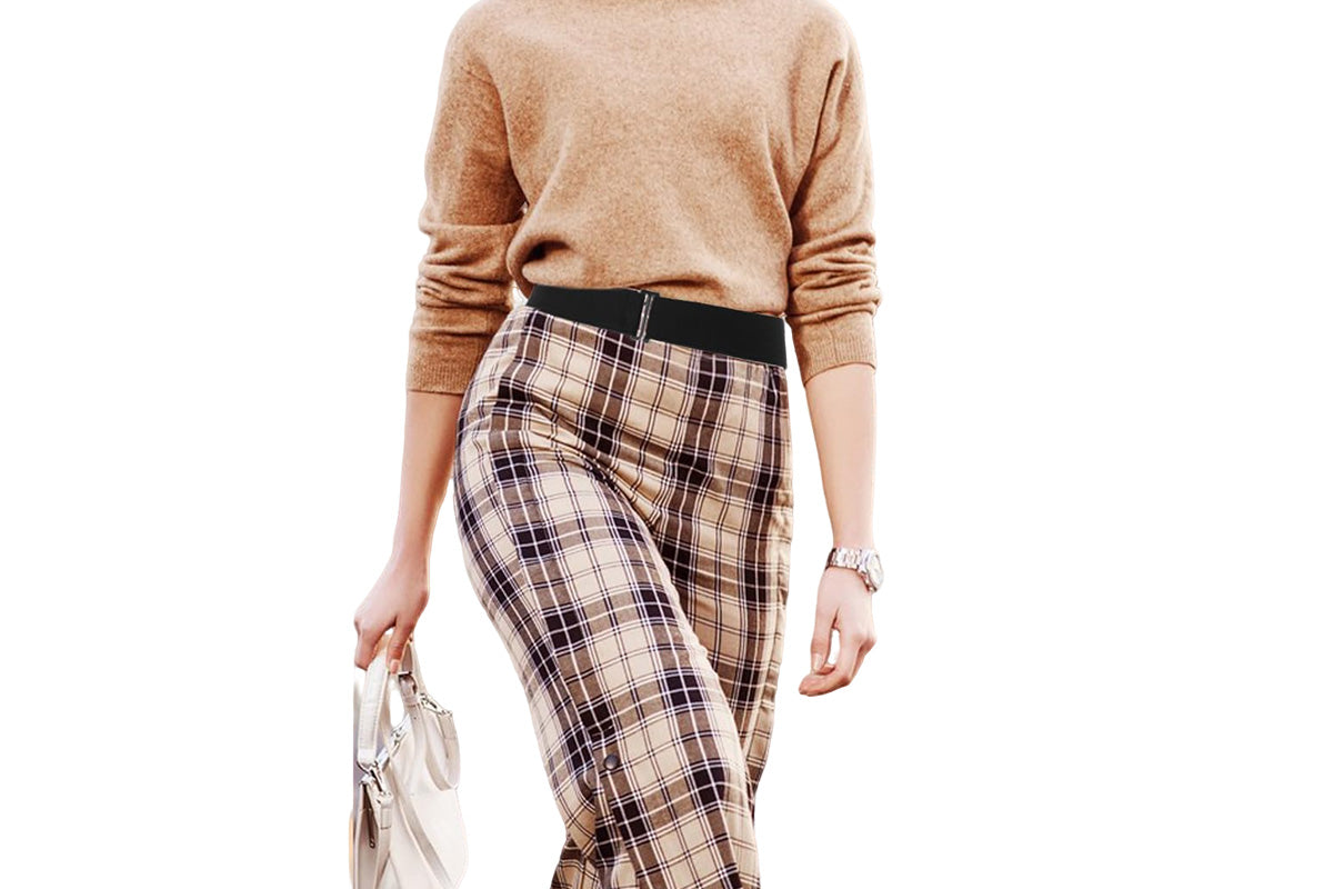 2Pcs Adjustable Stretch Belt Invisible Elastic Waistband for Pants Jeans -Black