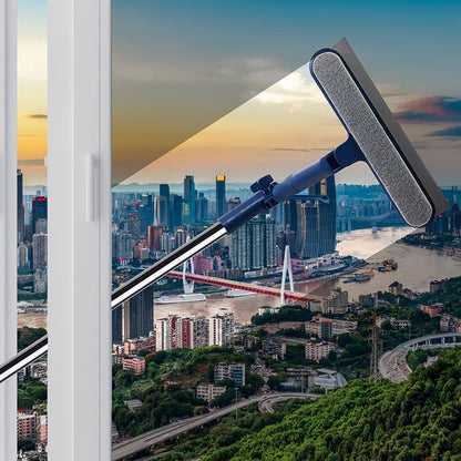 2-in-1 Home Window Squeegee and Cleaning Tool for Glass Mirror and Screens