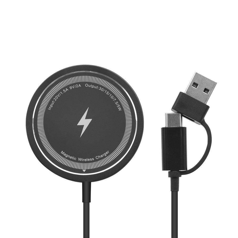 15W Fast Charger for iPhone 16 15 14 13 12 Series Wireless Charger for Wireless Charging Smart Phones Black