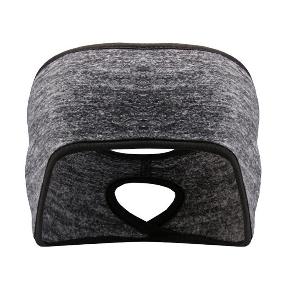 2Pcs Fleece Ear Warmer Headband with Ponytail Hole Running Headband Thermal Ear Muffs Style 2