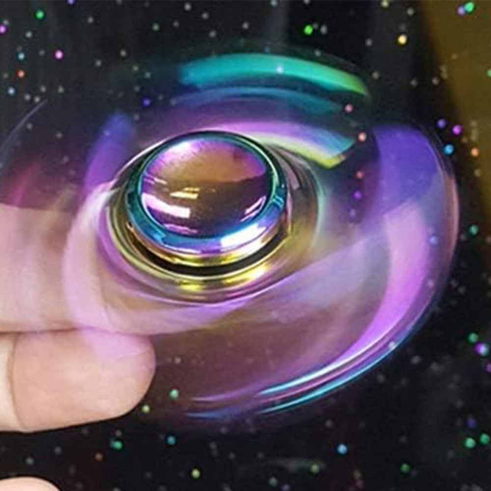 3PCS Rainbow Alloy Fidget Spinner Tri-Wing Hand Spinner Toy