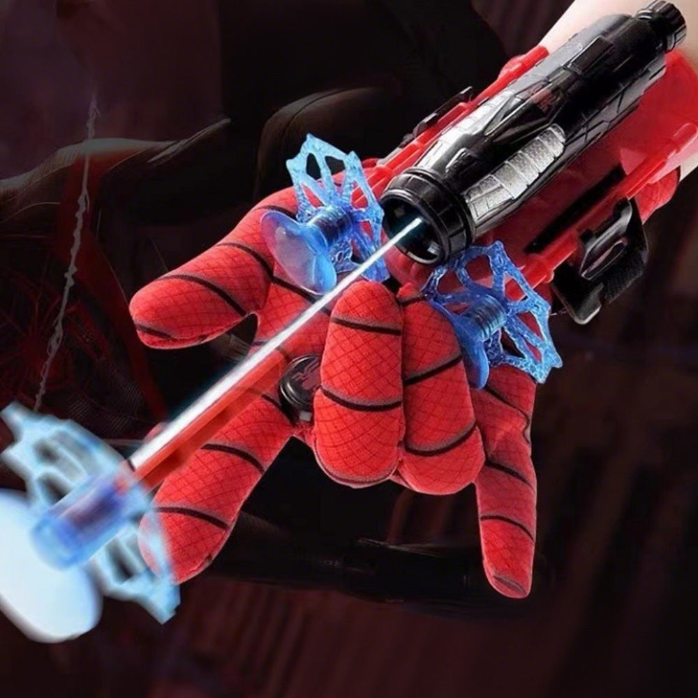 Spider Web Launcher Toy Set with Gloves Superhero Wrist Shooter for Role Play