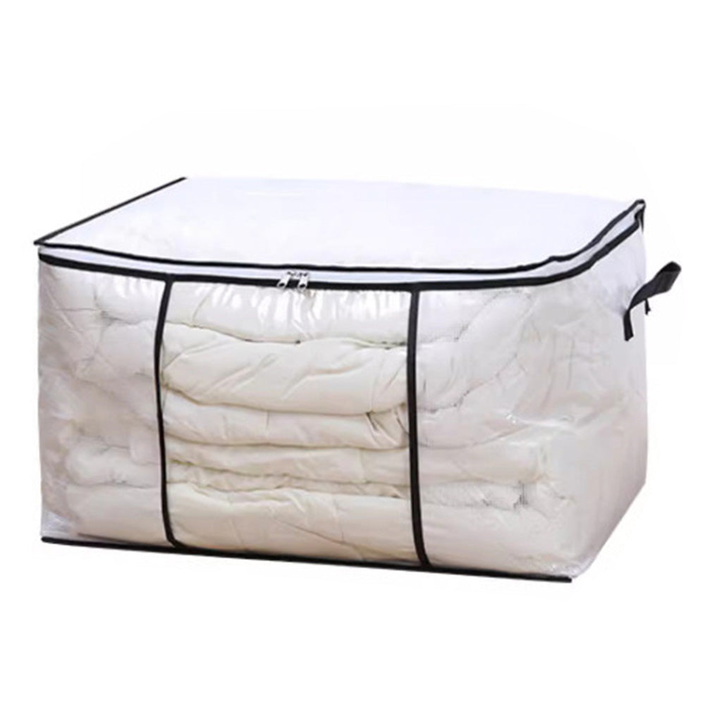 Clear Clothes Storage Bag with Handle Closet Organizer Container for Bedding Blanket Pillow Clothing Style 1