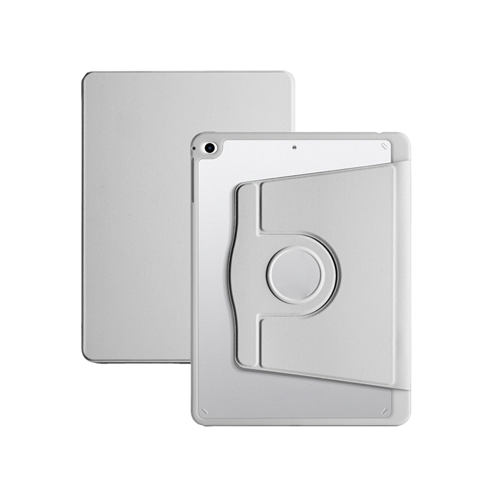 For iPad Rotating Case Smart 360 Degree Rotation Protective Stand Cover Gray