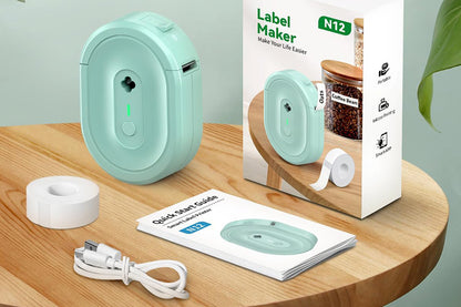Label Maker With Tape Bluetooth Label Printer Wireless Mini Label Makers Thermal Sticker