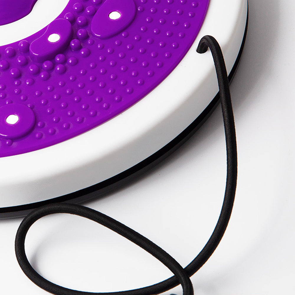 Twist Waist Board Magnetic Balance Board Foot Sole Massage Disc with Drawstrings Exercise Fitness Accessories Purple
