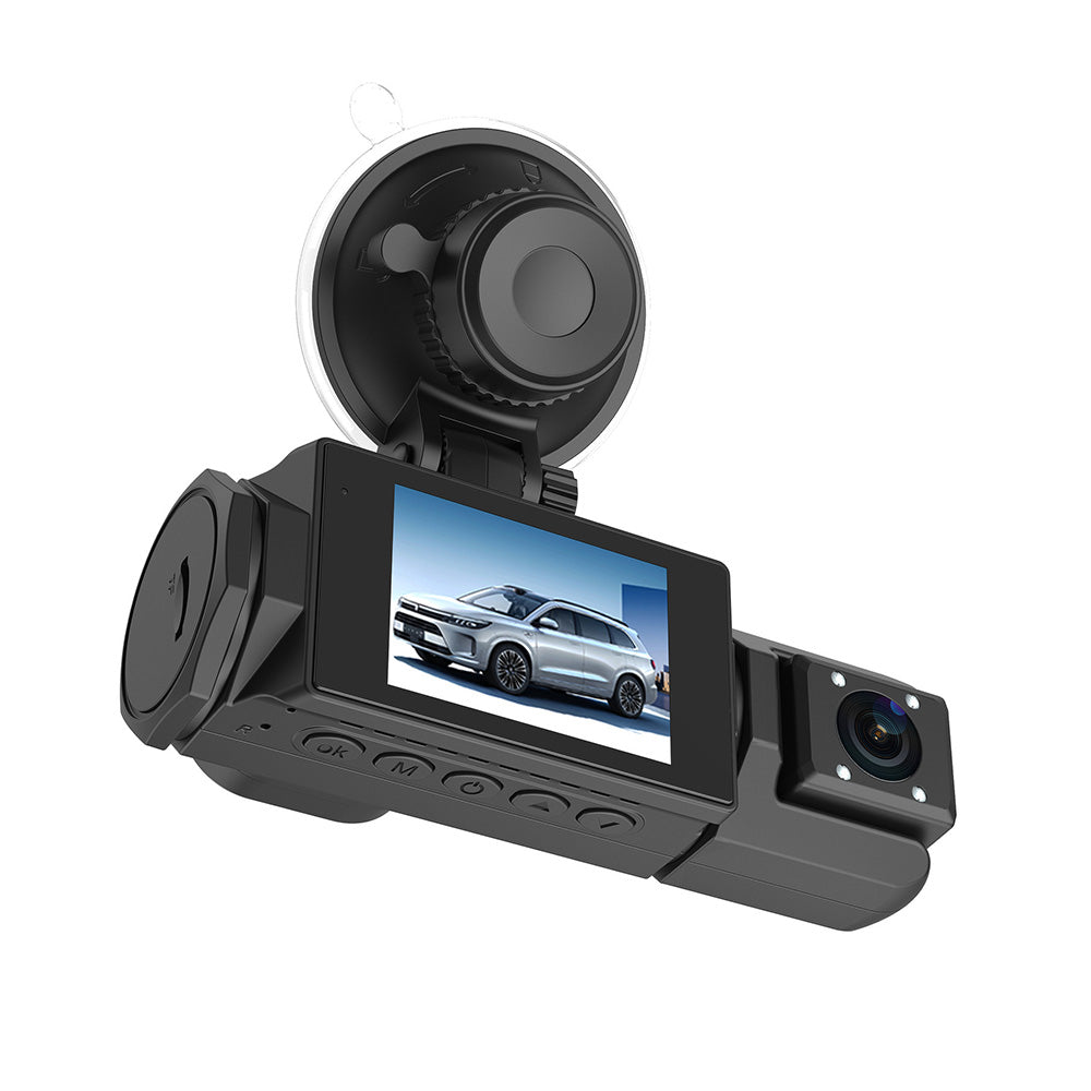 3-Channel Dash Cam with WiFi ââ‚?Front, Inside & Rear Camera with Motion Detection