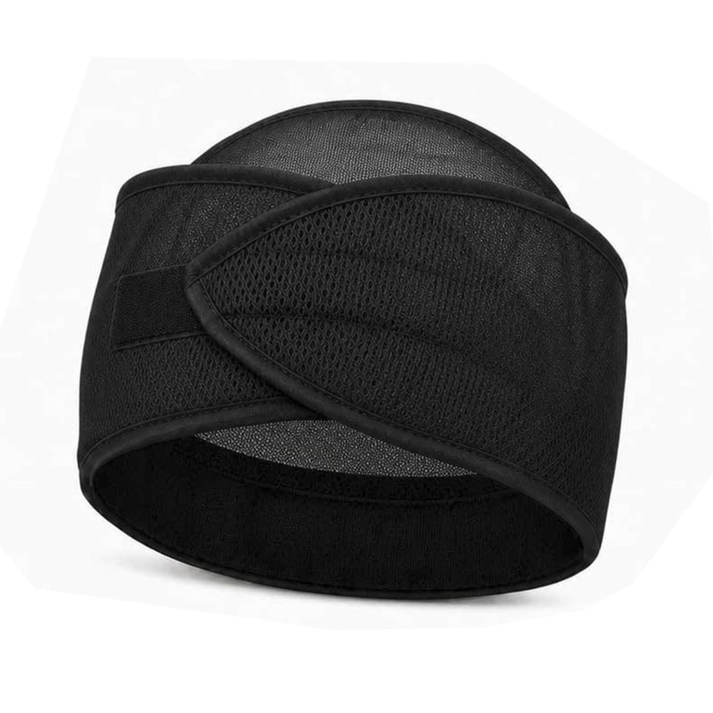 2-in-1 Mesh Sleep Hair Band for Short Hair Overnight - Black