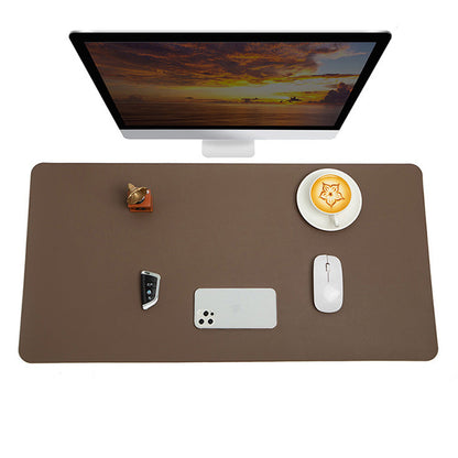 Water Resistant Mousepad PU Leather Large Mouse Pad Anti Slip Gaming Desk Mat Brown