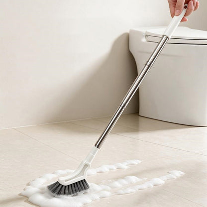 Telescopic Bathroom Cleaning Brush Tile Grout Scrubber with Stiff Bristles