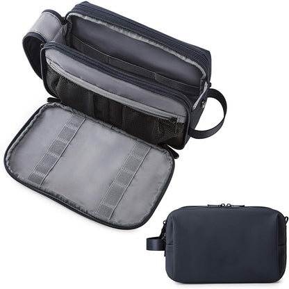 Travel Toiletry Bag Shaving Organizer for Men Women Navy Blue