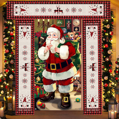 2Pcs Christmas Holiday Garage Door Banner Indoor Outdoor Wall Hanging Decor