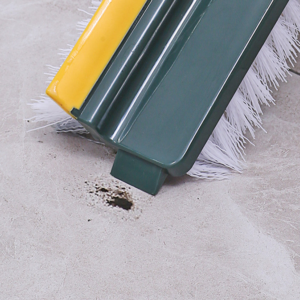 3-in-1 Multifunctional Scrape Cleaning Brush Rotating Corner Floor Scrub Brush with Long Handle Green
