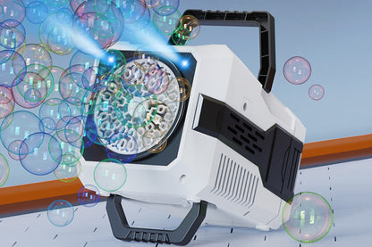 Bubble Machine Automatic Rotation and RGB Lights Bubble Maker for Party Wedding