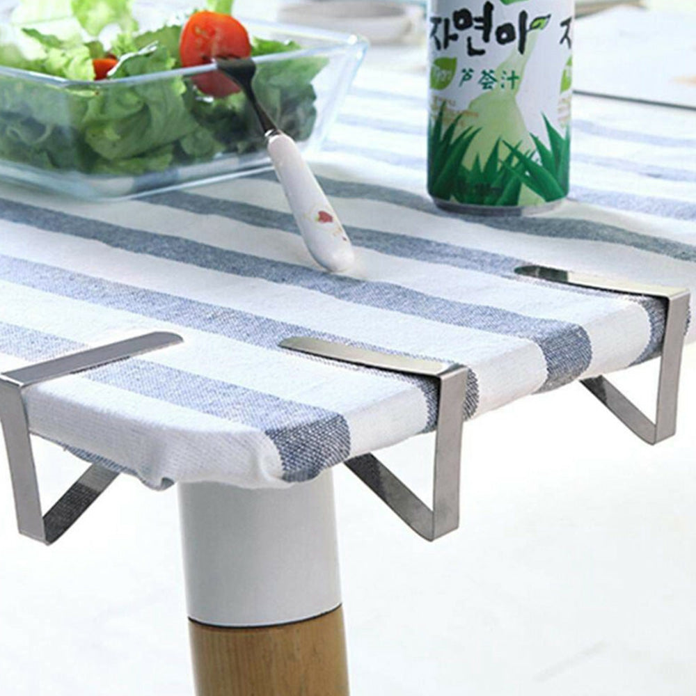 12Pcs Elastic 403 Stainless Steel Tablecloth Clips
