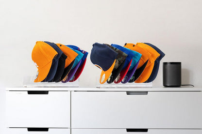 2Pcs Hat Stand Acrylic Hat Organizer for 14 Baseball Caps Storage Organizer