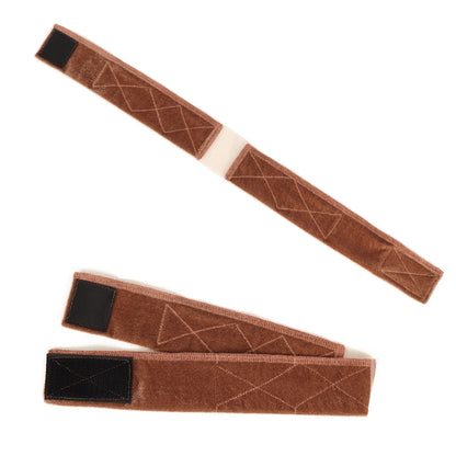 2 Piece Adjustable Velvet Wig Grip Headbands -Brown