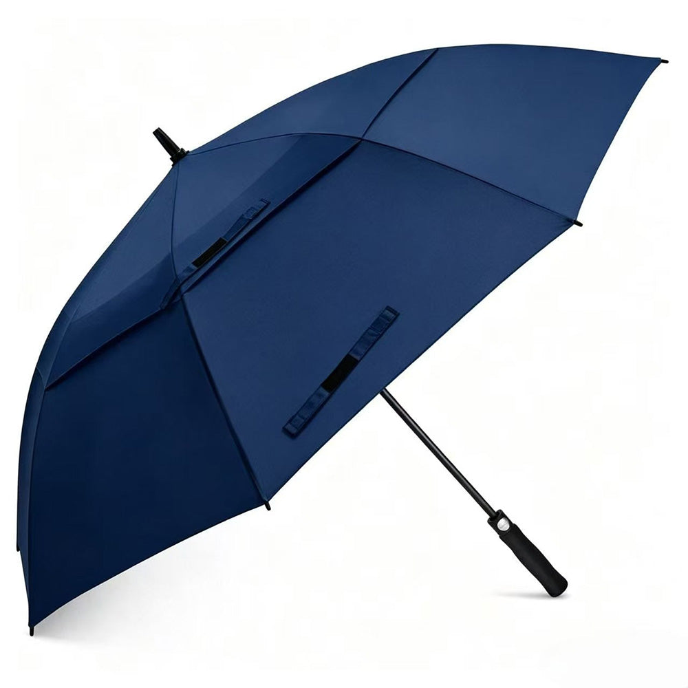 Auto Open Double-Layer Golf Umbrella Windproof 30-Inch - Dark Blue