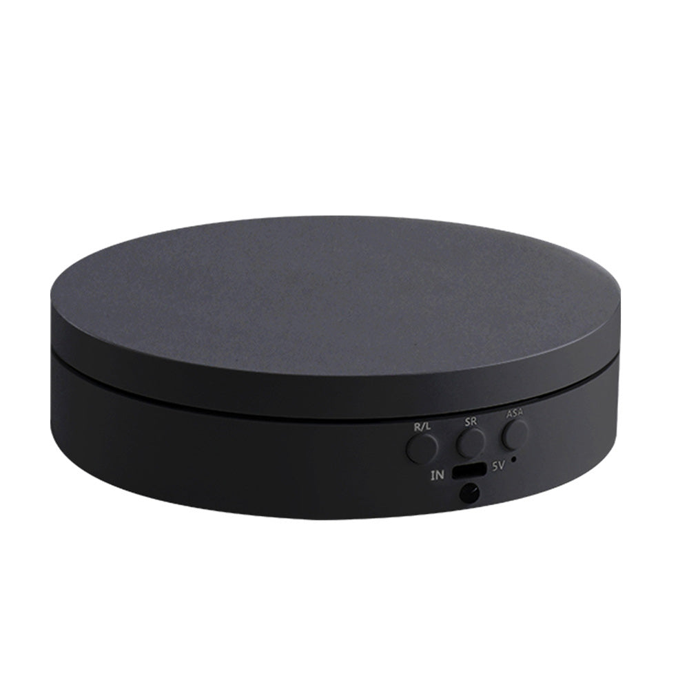 Electric Rotating Display Stand 360 Degree Motorised Turntable with Adjustable Speed Four Angle Modes Black