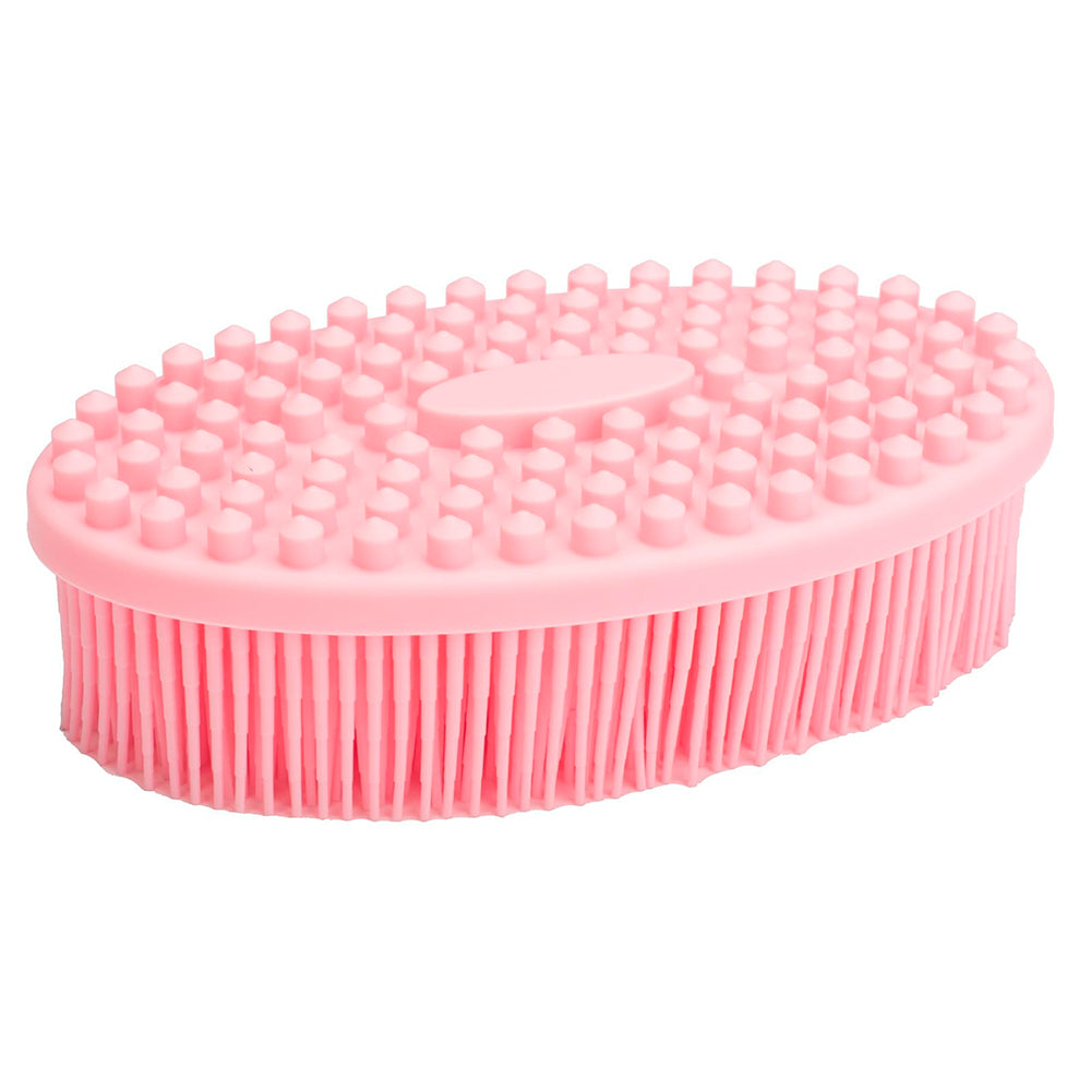 Silicone Body Scrubber Exfoliating Bath Body Brush-Pink