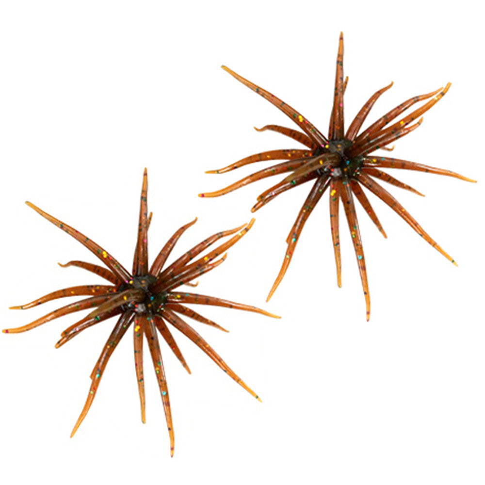 2 PCS Lifelike Floating Sea Urchin Soft Bait- Brown