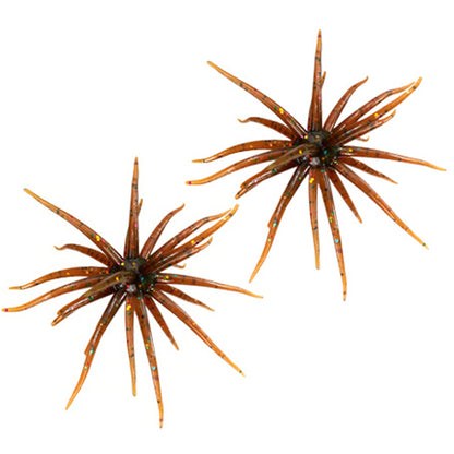 2 PCS Lifelike Floating Sea Urchin Soft Bait- Brown