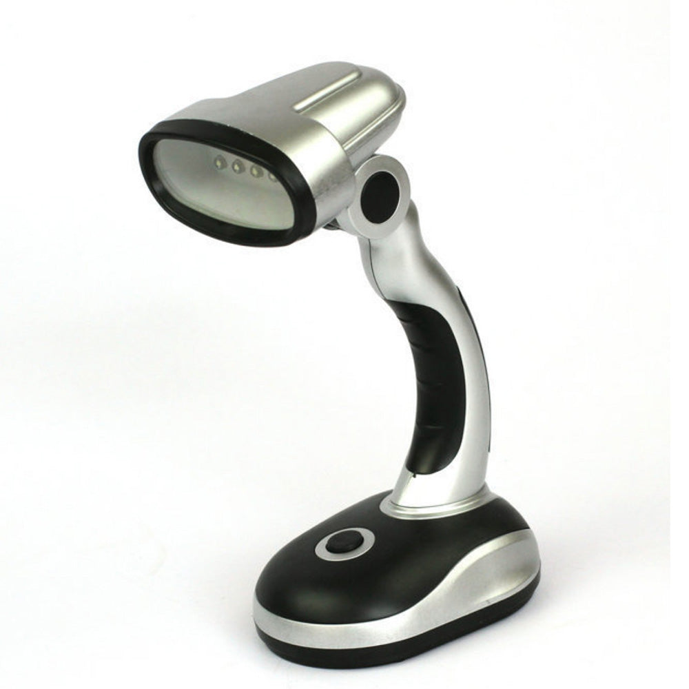 12 LEDs Desk Lamp Portable Battery Operated Reading USB Powered Work Table Light