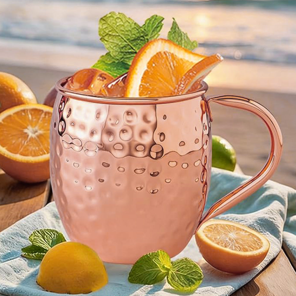 Copper Moscow Mule Mug 530ml Hammered Cocktail Beer Mug