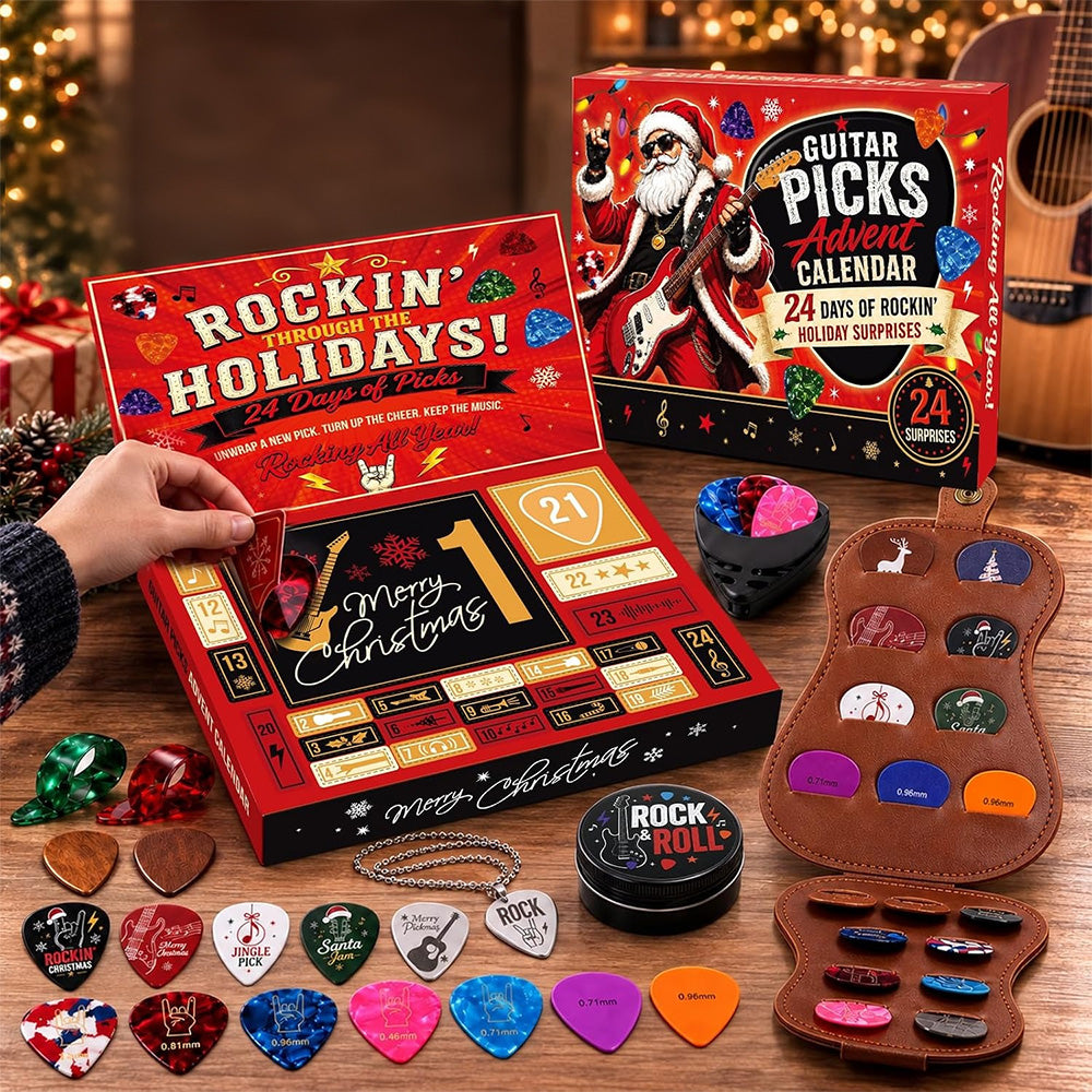 Guitar Picks Advent Calendar 24 Day Countdown Holiday Music Gift