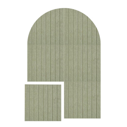 Large Arched Felt Bulletin Board with 30 Push Pins - Green