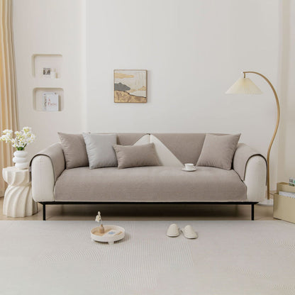 Anti-slip Sofa Couch Cover Slipcover Sofa Protective Cover Khaki
