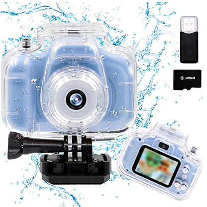 Underwater Camera for Kids â€?Waterproof Pool Toy Camera Ages 8-12 Blue