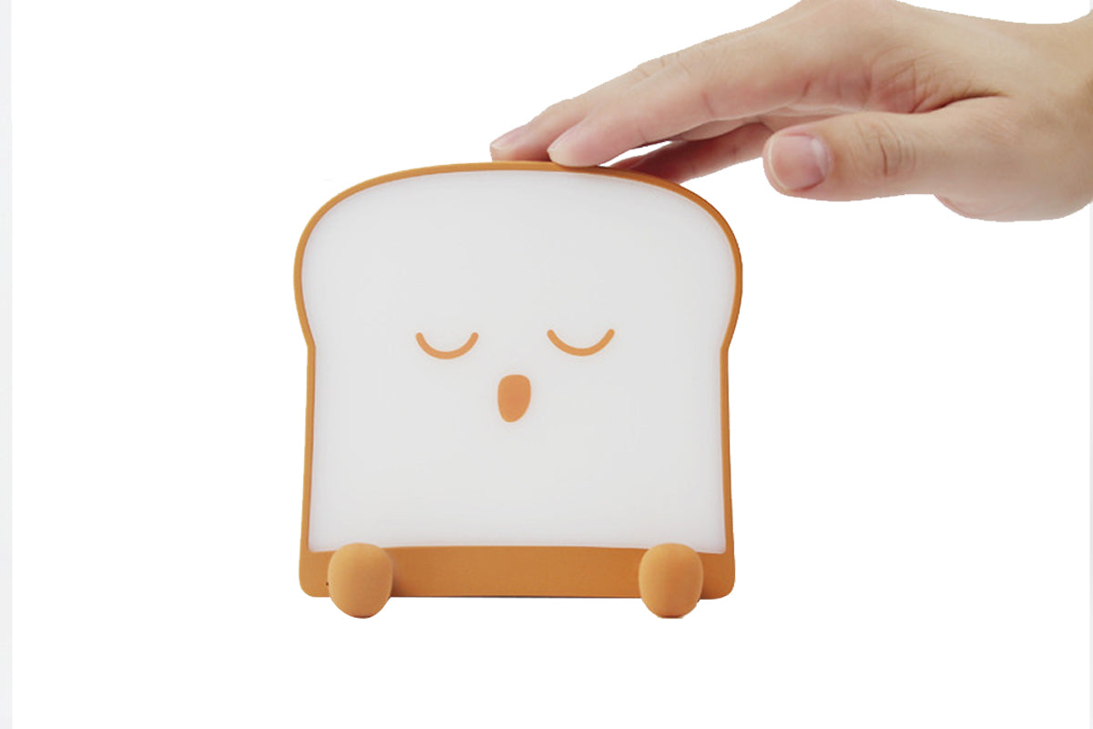 Cute Toast Bread LED Night Lamp Rechargeable Portable bedroom Bedside Sleep Lamp-Enjoy Sleep