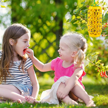 Set of 2Pcs Wasp Trap Outdoor Hanging Jacket Trap Reusable Wasp Catcher Sticky Wasp Repellent