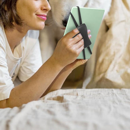 2Pcs Silicone Hand Strap for Kindle and Tablets Kindle Accessories for 4.7-8 inches Kindle Black