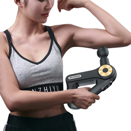 Handheld Muscle Massager with 9 Massage Heads Gold