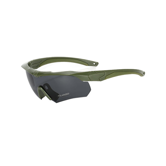 Tactical Glasses Outdoor Sports Black Polarized Goggles with 2 Replacement Lenses Army Green