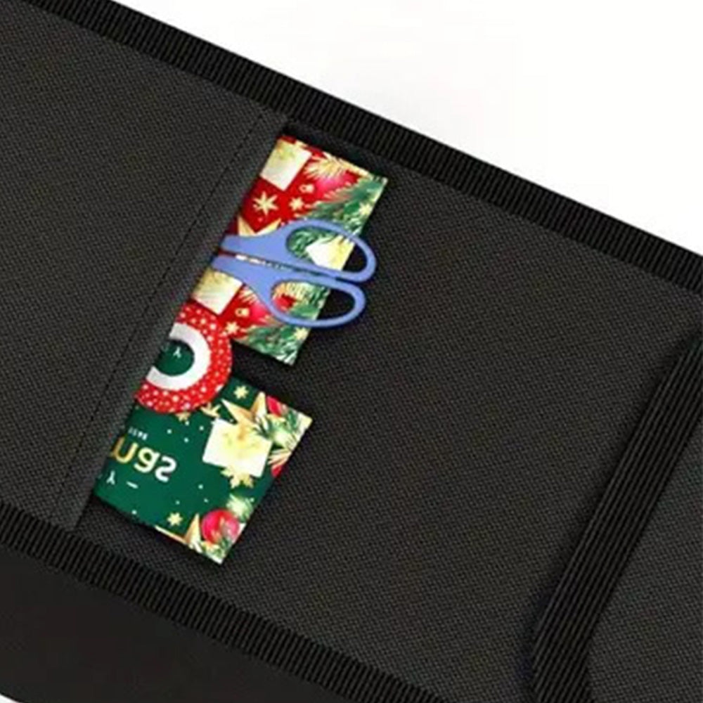 Wrapping Paper Storage Bag with Pocket for 9 Christmas Gift Wrap Rolls - Black