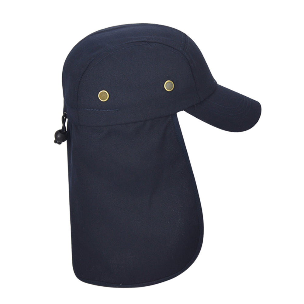 Summer Sun Hat Baseball Cap with Wide Brim and Extended Visor - Blue