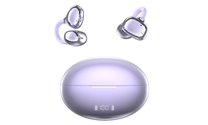 Bluetooth Open Ear Clip-On Earbuds - Purple