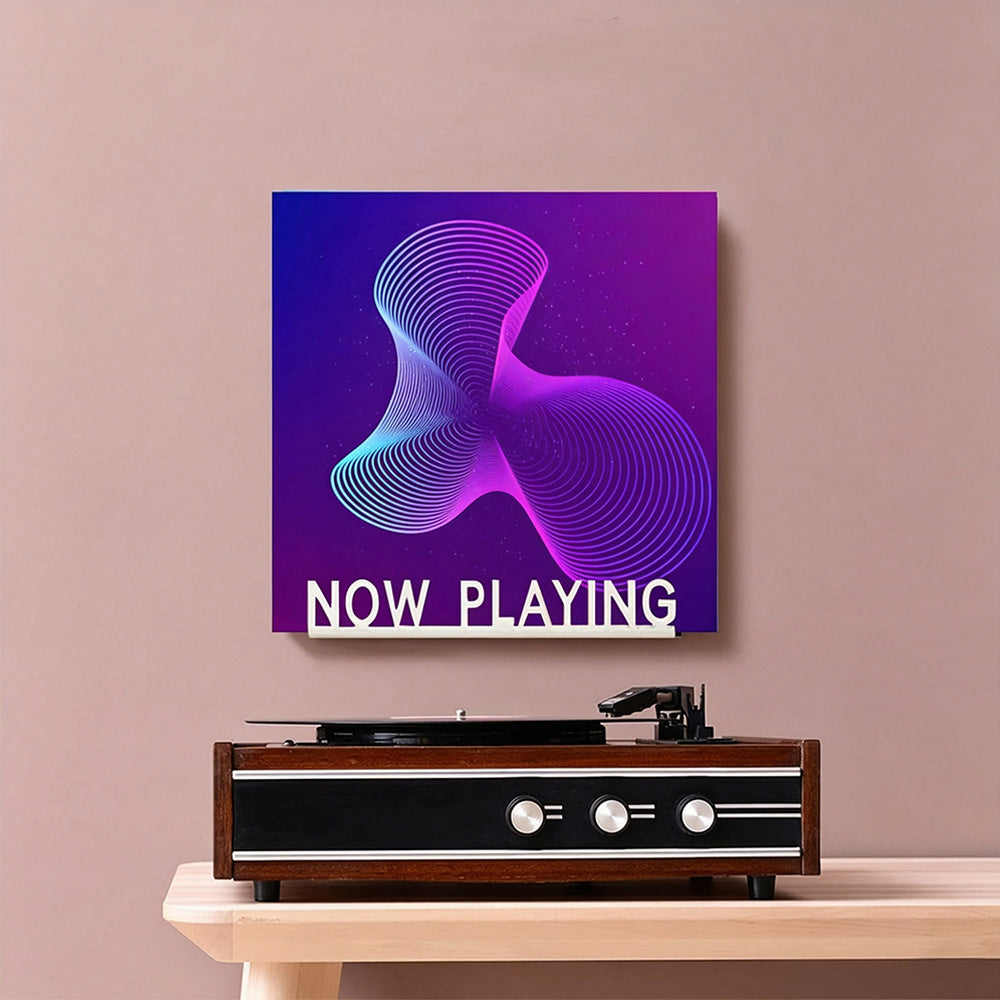 Acrylic Vinyl Record Wall Display Shelf-White