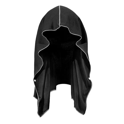Cooling Hoodie Towel Neck Wrag Sport Cooling Towel for  Workout Camping Cycling Black