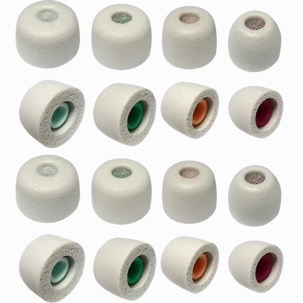 16 Pcs Memory Foam Ear Tips for Sony WF-1000XM6 XM5 XM4 Earbuds-Grey