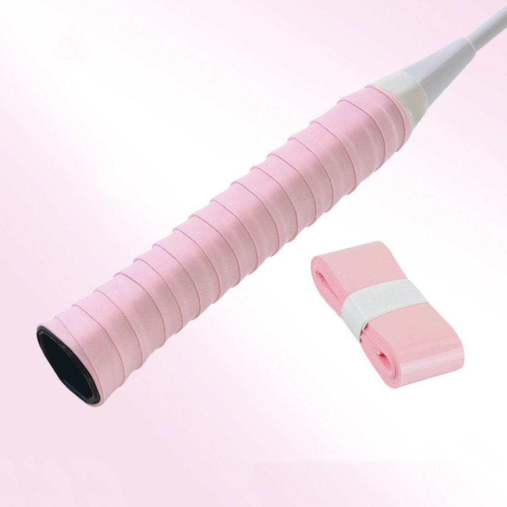10Pcs Tennis Racket Grip Tapes PU Anti-Slip Overgrip Badminton Pickleball-Pink