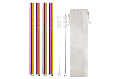 7Pcs BOBA Bubble Tea Straw Extra Wide Stainless Steel Metal Reusable Straws Pack Reusable Metal Straws Best For Drinking Bubble-Symphony