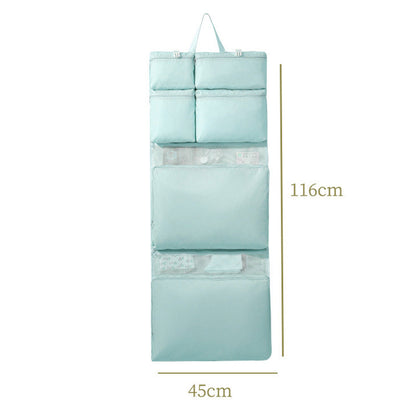 Multi-Compartments Hanging Storage Organizer Foldable Packing Cubes with Handle for Travel Blue