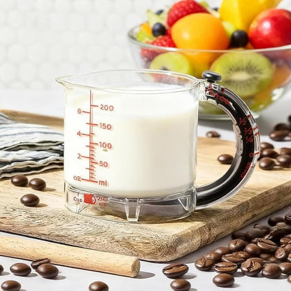 Adjustable 4-in-1 Measuring Cup with Scraper Base for Baking Cooking Use