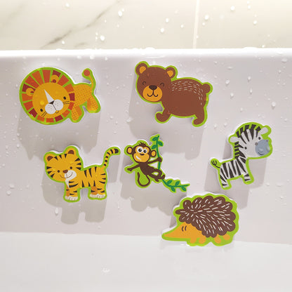 Set of DIY Cartoon Animals Cars Wall Stickers -Brown