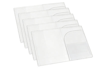 5 Piece Clear Passport Cover Protector Case